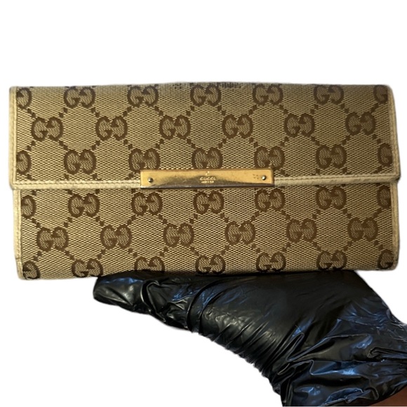 Gucci Handbags - Authentic Gucci Brown Monogram Double Sided  Long Wallet